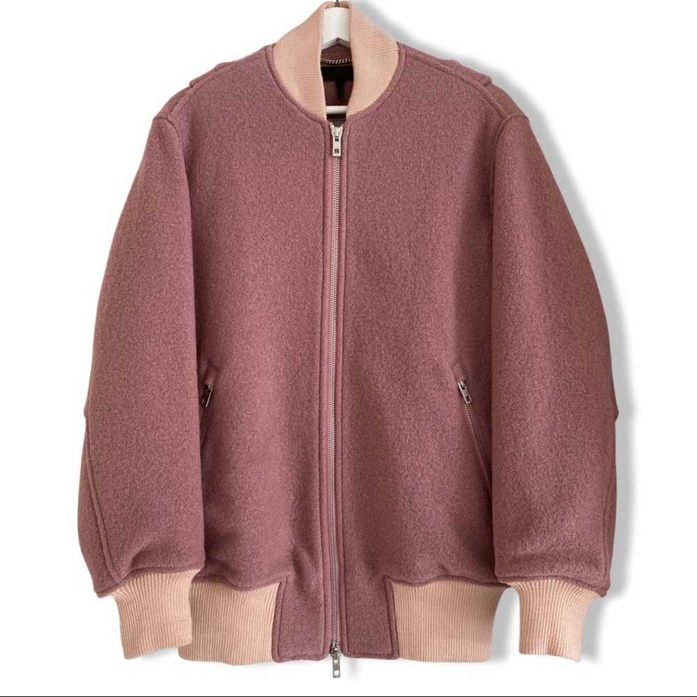 RAG & BONE Elle Wool Bomber Jacket